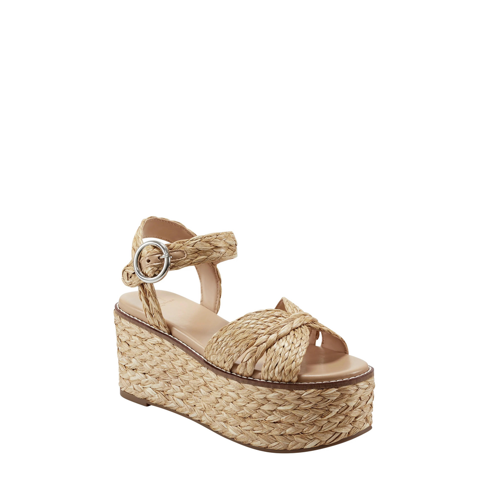 Marc Fisher LTD Naydine Platform Sandal (Women) in Tan